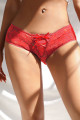 Culotte Ouverte Dentelle O Rouge Litolu Lingerie