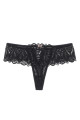 String Dentelle Dos Lacé Noir Litolu Lingerie