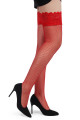 Bas Résille Jarretière Dentelle Rouge Ohyeah