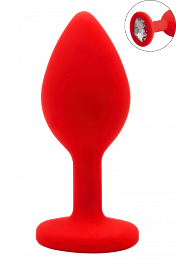 Plug Rouge Bijou Cristal Small