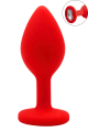 Plug rouge bijou cristal Small CHERRY 