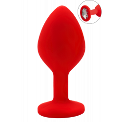 Plug Anal Rouge Bijou Cristal Medium