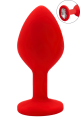 Plug rouge bijou cristal Medium CHERRY 