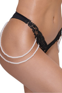 String Dentelle Perles Amovibles