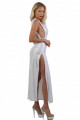 Robe Longue Blanche Irisé Décolleté dos nu Spazm Clubwear By Soisbelle