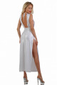 Robe Longue Blanche Irisé Décolleté dos nu Spazm Clubwear By Soisbelle
