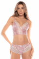 Ensemble Rose Dentelle Confort Sexy Chic 2 Pièces Mapalé