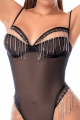 Body Noir Transparent Strass Scintillants Mapalé