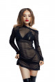 Ensemble Robe Transparente avec Soutien-gorge String Wetlook GLOSSY