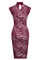 Robe moulante en dentelle rouge bordeaux - Cottelli