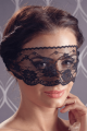 Masque pour les yeux en dentelle noire avec lien à nouer - Cottelli