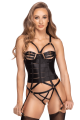 Corset porte-jarretelles et string assorti - Cottelli