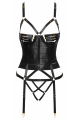 Corset porte-jarretelles et string assorti - Cottelli