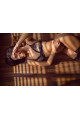 Ensemble Sexy Lingerie Léopard Dentelle Effet Velours