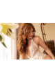 Body String Blanc Dentelle Dos Ouvert Encolure Halter