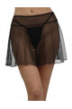 Mini Jupe Voile Évasée Noire