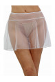 Mini Jupe Voile Évasée Blanche 