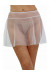 Mini Jupe Voile Évasée Blanche 