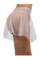 Mini Jupe Voile Évasée Blanche 