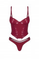 Corset et String Rouge Fetish Redya 
