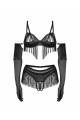 Ensemble Rossay Ouvert 4 Pièces Noir Obsessive