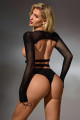 Ensemble Culotte Top Seins Nus Résille J Lingerie