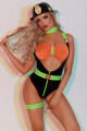 Costume Sexy Pompier Femme 6 Pièces J Lingerie
