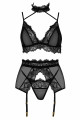 Velvet sin ensemble lingerie - Noir