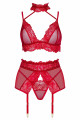 Velvet sin ensemble lingerie - Cherry