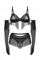 Ensemble Rossay Ouvert 4 Pièces Noir Obsessive