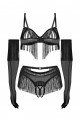 Ensemble Rossay Ouvert 4 Pièces Noir Obsessive