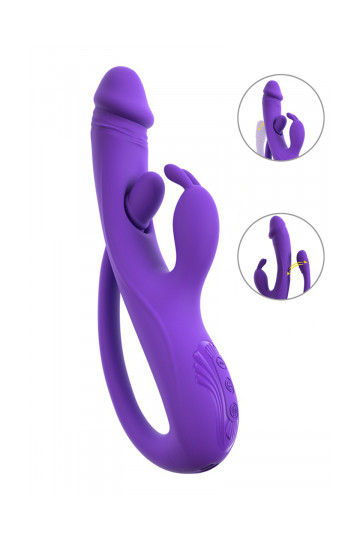 Vibro Rabbit avec Tickler Flexible