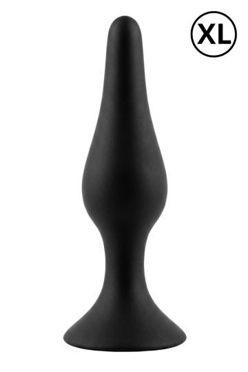 Plug Anal Noir en Silicone XL avec Ventouse Taille XL 15 cm 
