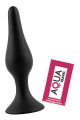 Plug Anal Noir en Silicone XL avec Ventouse Taille XL 15 cm Pocket Pleasure 1 dosette de lubrifiant
