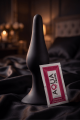 Plug Anal Noir en Silicone XL avec Ventouse Taille XL 15 cm Pocket Pleasure 1 dosette de lubrifiant