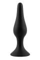 Plug Anal Noir en Silicone XL avec Ventouse Taille XL 15 cm Pocket Pleasure 1 dosette de lubrifiant