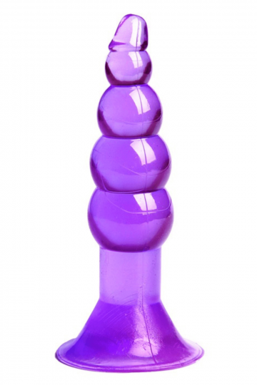 Plug Anal Violet Ventouse Boules Jelly 11 cm