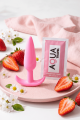 Plug anal rose souple base évasée Pocket Pleasure 1 dosette lubrifiant