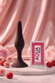 Plug Anal Noir en Silicone L avec Ventouse Taille L 12,7 cm Pocket Pleasure 1 dosette de lubrifiant
