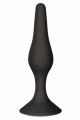 Plug Anal Noir en Silicone L avec Ventouse Taille L 12,7 cm Pocket Pleasure 1 dosette de lubrifiant