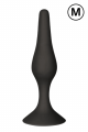 Plug Anal Noir en Silicone M avec Ventouse Taille M 11,3 cm Pocket Pleasure 1 dosette de lubrifiant
