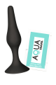 Plug Anal Noir en Silicone M avec Ventouse Taille M 11,3 cm Pocket Pleasure 1 dosette de lubrifiant