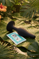 Plug Anal Noir en Silicone M avec Ventouse Taille M 11,3 cm Pocket Pleasure 1 dosette de lubrifiant