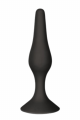 Plug Anal Noir en Silicone M avec Ventouse Taille M 11,3 cm Pocket Pleasure 1 dosette de lubrifiant