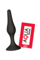 Plug Anal Noir en Silicone S avec Ventouse Taille S 10,5 cm Pocket Pleasure 1 dosette de lubrifiant