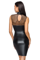 Robe Moulante Sans Manches Look Mat Résille - Cottelli