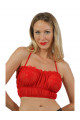 Top Rouge Voile Froncé Spazm Clubwear By Soisbelle
