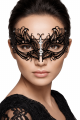 Masque Vénitien Greta Rigide Noir avec Strass Be Lily Accessoires