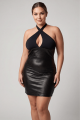 Robe Noire Simili Cuir Margot