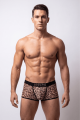 Boxer en résille imprimé léopard